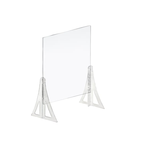 Azar Displays Adjustable Acrylic Plexiglass 31.5" x 23.5" W/ Support Stands, PK2 179774-187 - main